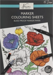 Kiszínezőkönyv virág motívumokkal 25x35 cm