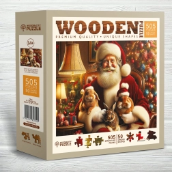 WOODEN CITY Fa puzzle Mikulás nyuszijai 505 darab