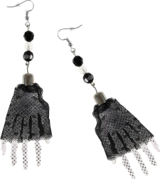 Boszorkánykezes fülbevaló Halloweenre