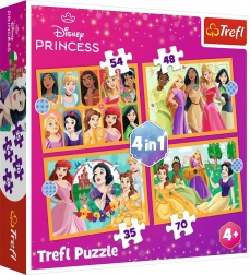 4 az 1-ben puzzle – DISNEY HERCEGNŐK mesés történetek