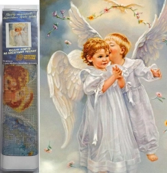 Gyémántfestés Angyalok az égen 30x40 cm