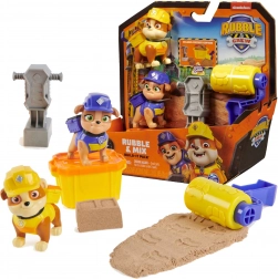 Építőkészlet PAW PATROL Rubble & Crew kinetikus homokkal és kiegészítőkkel
