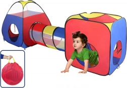 Háromrészes sátor kockával, alagúttal és igluval