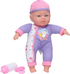 Hangot adó baba 31 cm, puha testtel és kiegészítőkkel