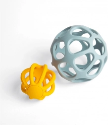 aktív szilikon labdák BIGJIGS TOYS babáknak (2 db-os készlet)