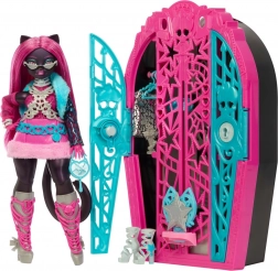 Monster High Kísértélyes titkok Catty Noir – játék gardróbbal és meglepetésekkel