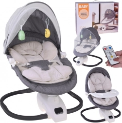 3 az 1-ben pihenőszék-hinta és etetőszék szúnyoghálóval és távirányítóval