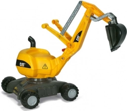 Rolly Toys RollyDigger CAT forgó, pedálos markoló ülőke sárga