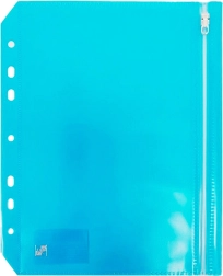 A5 formátú kék cipzáras tasak