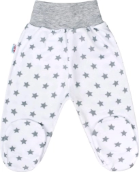 New Baby Classic II szürke, csillagmintás baba félrugdalózó