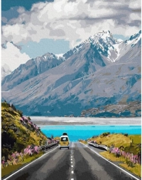 Számfestés a Hegyi úton 40x50 Vászon + Festékek + Ecsetek