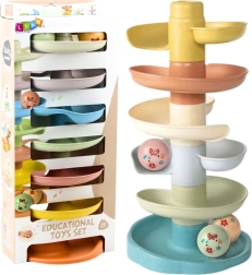 Oktató gömbpálya csörgőkkel, 7 szint