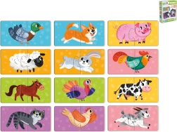 Gyermek állatos puzzle dobozban (24 darab, 12 kép) 18 hónapos kortól