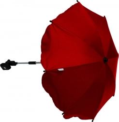 Piros babakocsi-napernyő