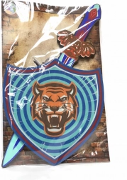 Habszivacs kard és pajzs tigrismintával