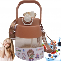 Sportkulacs szívószállal és pánttal, 1 l