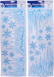 Karácsonyi csillogó ablakmatricák