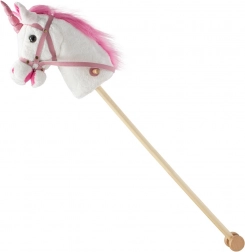 Hobby horse unikornis hanggal és kerekekkel Baby Mix, fehér