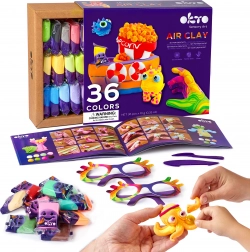 öntve száradó gyurmamassza készlet 36 szín OKTO