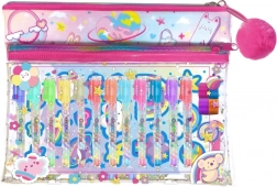 Színes készlet jegyzettömbbel és tollal