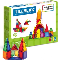 Tileblox mágneses kockák Rainbow készlet 42 darab