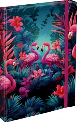 BAAGL A4-es füzetmappa flamingó mintával