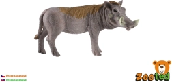 Szavannai disznó műanyag figurája, 9 cm