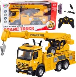 Puha játék - sárga távirányítós daru