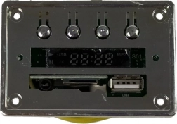 Autós zenei panel akkumulátoros