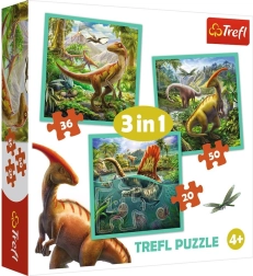 Puzzle 3 az 1-ben – A dinoszauruszok csodálatos világa TREFL