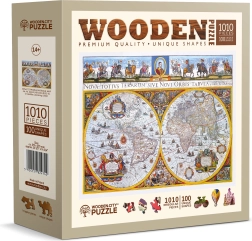 WOODEN CITY Fa puzzle Antik térkép Nova Terrarum 1010 darab
