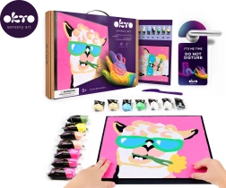 Számos gyurmás festés – Láma 29 × 29 cm