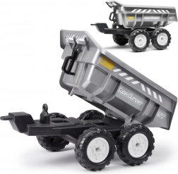 Super dumper utánfutó, négykerekű, szürke