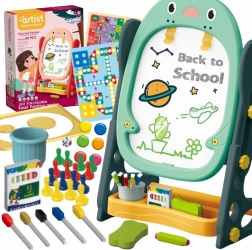 Kétoldalas mágneses tábla rajzoláshoz és számok, betűk tanulásához