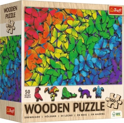 Fa puzzle TREFL Szivárvány pillangók 501 darab