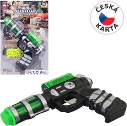 Golyóspisztoly tartalék golyókkal