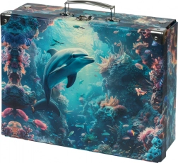 Összecsukható iskolai bőrönd Delfin