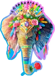 Elegáns fa puzzle Elefánt a WOODEN CITY-től, 250 darabos