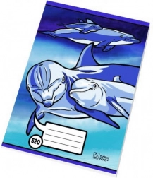 iskolai füzet A5 üres 20 lap delfinek