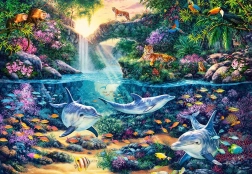 1500 darabos Jungle Paradise puzzle