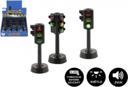 Interaktív műanyag jelzőlámpa elemekkel 12 cm