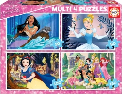 Educa puzzle Disney hercegnők 4 az 1-ben