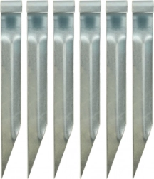 Trambulinahorgonyok – acél rögzítőkampók, 6 db (35 × 4 cm)