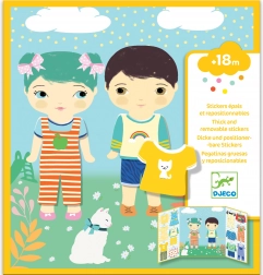 Áthelyezhető matricák gyerekeknek Ruházat a Djeco-tól