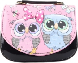 Gyerek kézitáska bagollyal, fekete