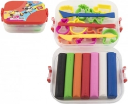 Gyurmakészlet és kiszúrók műanyag dobozban