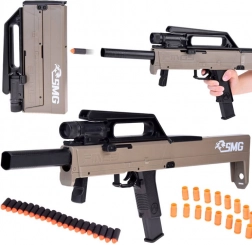 Habpuskagép tárakkal és hüvelyekkel