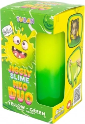 Tuban Jiggly Slime Neo Duo, kétszínű, sárga–zöld, 430 g