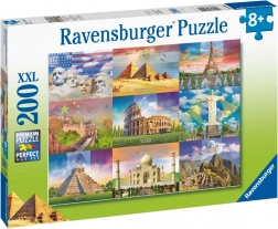 RAVENSBURGER Puzzle Világ nevezetességei XXL 200 darab