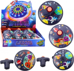Világító űrkorong hanggal – pörgő UFO pörgettyű